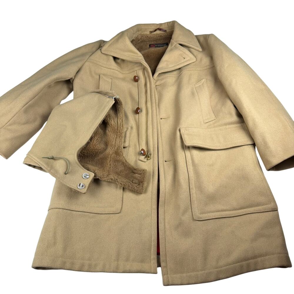 Vintage 70s McGregor Wool Trench Coat - Size 38